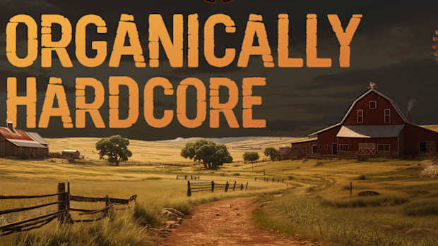 BulletFarm logo on top of artwork showing a farm.